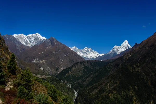 在尼泊尔徒步旅行 喜马拉雅山 — 图库照片