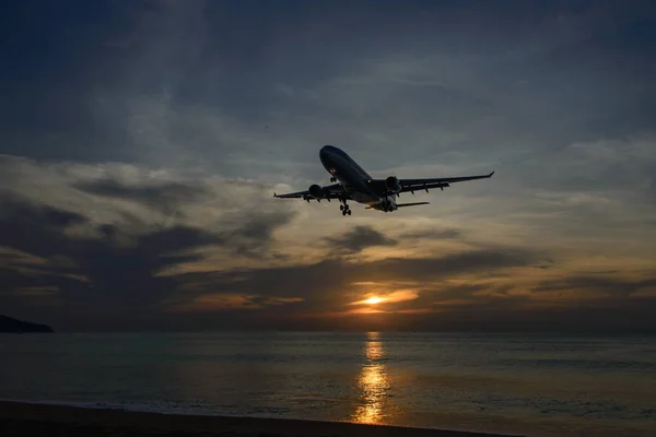 Plane Flying Sky — Stock Photo, Image