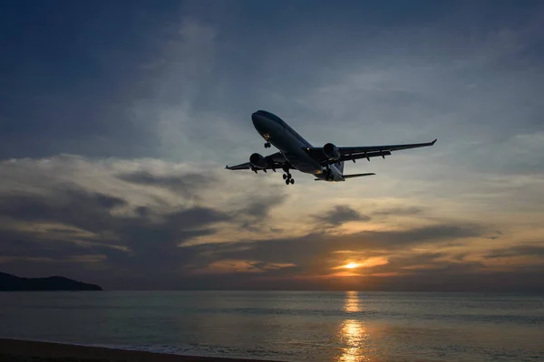 Plane Flying Sky — Stock Photo, Image