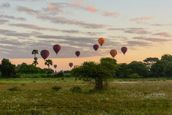 Bagan Balloon View Daytime Royalty Free Stock Images