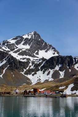 Grytviken - Güney Georgia istasyonda balina avcılığı eski