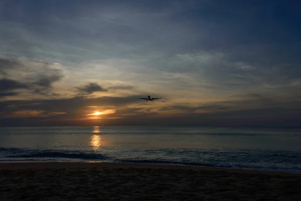 Plane Flying Sky — Stock Photo, Image