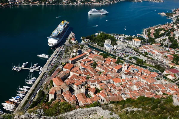 Krásný Pohled Kotor Bay Hill — Stock fotografie