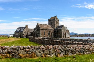 Isle of Iona, Scotland, Büyük Britanya'nın manastırda Iona güzel ortaçağ binaları