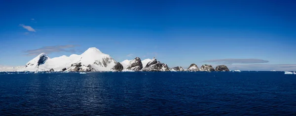 Paisagem Antártica Com Geleira Montanhas — Fotografia de Stock