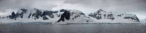 Antarctic landscape view from sea panoramic