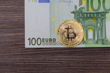Bitcoin altın Euro banknot ile