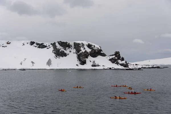 Kayak Nel Mare Antartico — Foto Stock