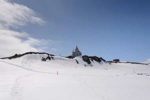Drewniany Kościół Antarktydzie — Zdjęcie stockowe