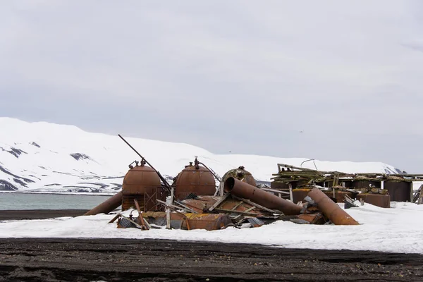 Stary Dworzec Wielorybów Deception Island — Zdjęcie stockowe