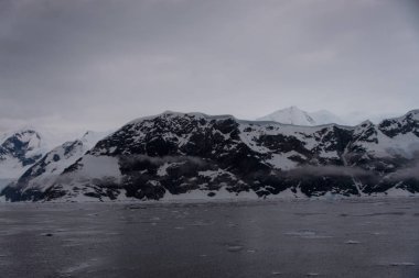 Buz ile Antarktika deniz manzarası