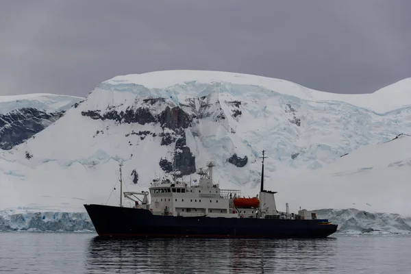 Expedition Vessel Antarctic Sea Stock Photo