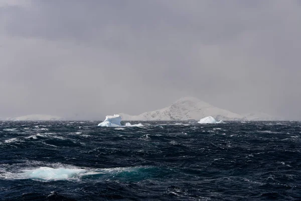 Paisagem Antártica Vista Mar — Fotografia de Stock