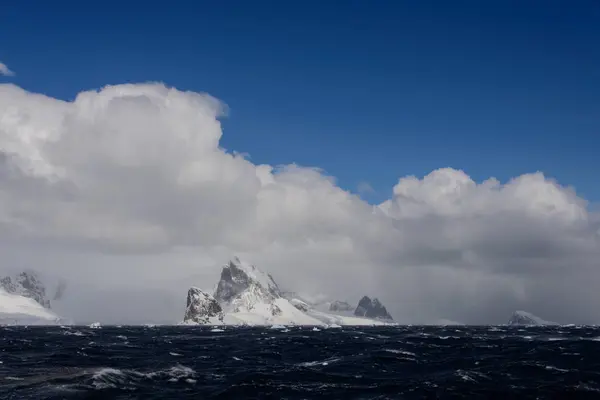 Vue Paysage Antarctique Depuis Mer — Photo