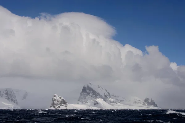 Vue Paysage Antarctique Depuis Mer — Photo