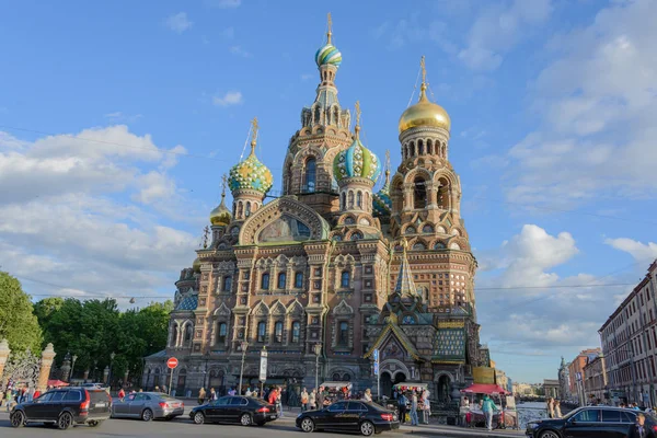 Iglesia Del Salvador Sobre Sangre Derramada Paisaje Urbano San Petersburgo — Foto de Stock