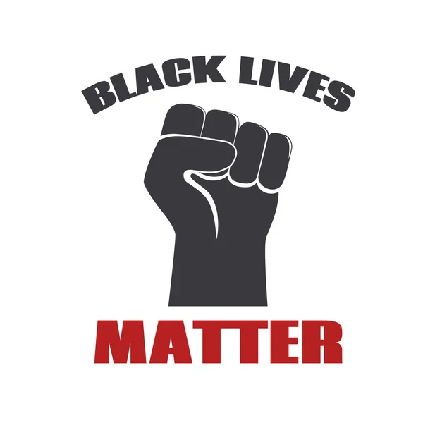 Černých Životech Záleží Protestní Prapor Proti Rasové Diskriminaci — Stockový vektor