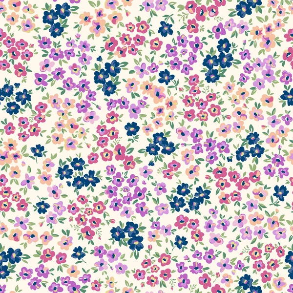 Πολύχρωμα Λουλουδάκια Χειροποίητο Διάνυσμα Χωρίς Ραφή Μοτίβο Μοντέρνο Στυλ Χρήση Royalty Free Διανύσματα Αρχείου