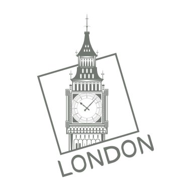 Londra'nın set tasarımı için. Büyük Britanya. Ben kulenin. Londra telefon kulübesi. Vektör grafik tasarım.