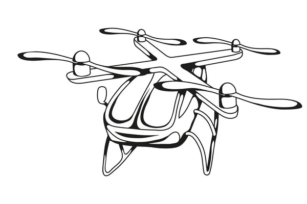 Illustrations Drone Drone Avec Caméra Illustration Robotique Graphiques Vectoriels Concevoir — Image vectorielle