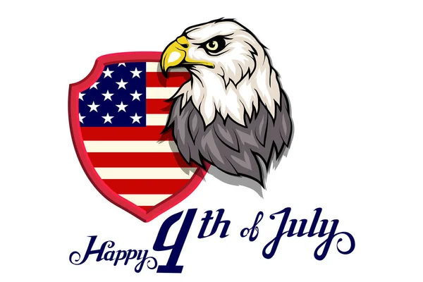 Día Independencia Estados Unidos Símbolos Tradicionales América Feliz Día Independencia — Archivo Imágenes Vectoriales