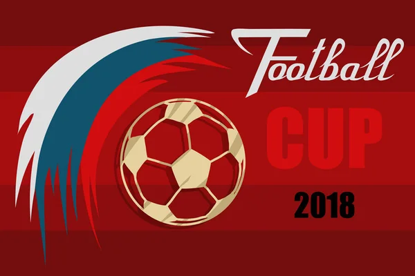 Copa Mundo Futebol Conceito Futebol 2018 Rússia Campeonato Mundial Futebol — Vetor de Stock