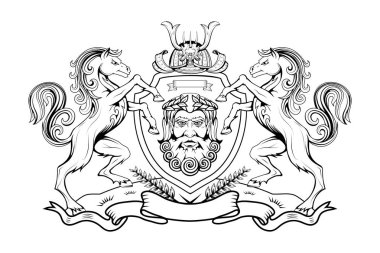 hanedanlık armaları, Hanedan Arması veya arması, tasarım, gravür, vintage retro tarzı, hanedanlık armaları hayvanlar amblemi, hayvanlar logosu, vektör grafik tasarım için hanedan öğeleri