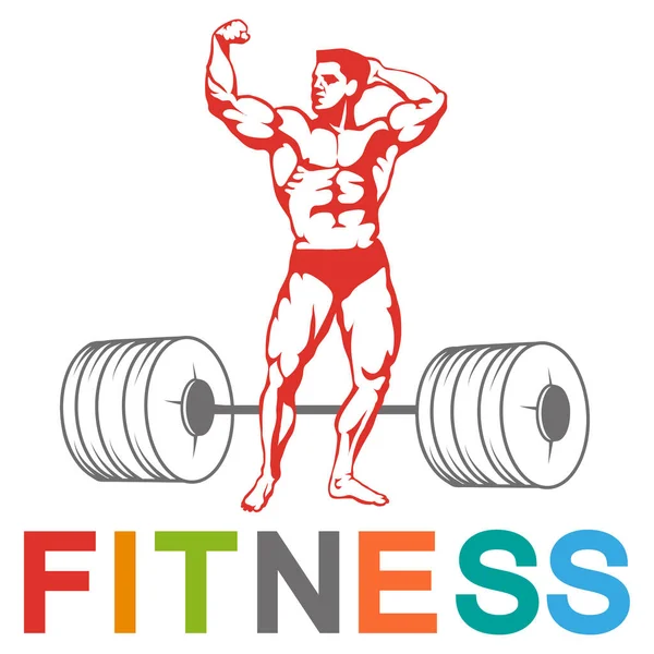 Fitness Gym Logo Kondiční Trénink — Stockový vektor