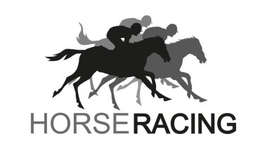 At yarışı. Bitiş çizgisine çalışan yarış atı jokey. Yarış ders