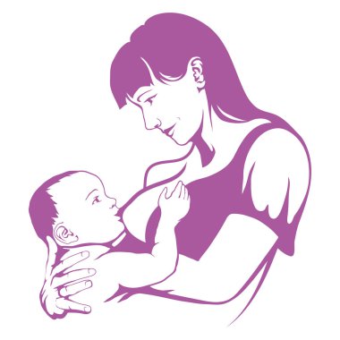 emzirme anne, bebek anne sütü, emzirme logo besleme