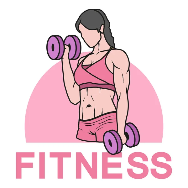 Fitness Gym Logo Kondiční Trénink — Stockový vektor
