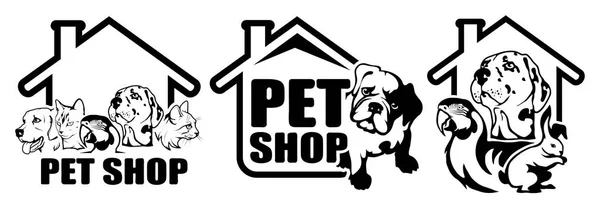 Logotipo Animal Estimação Com Animais — Vetor de Stock