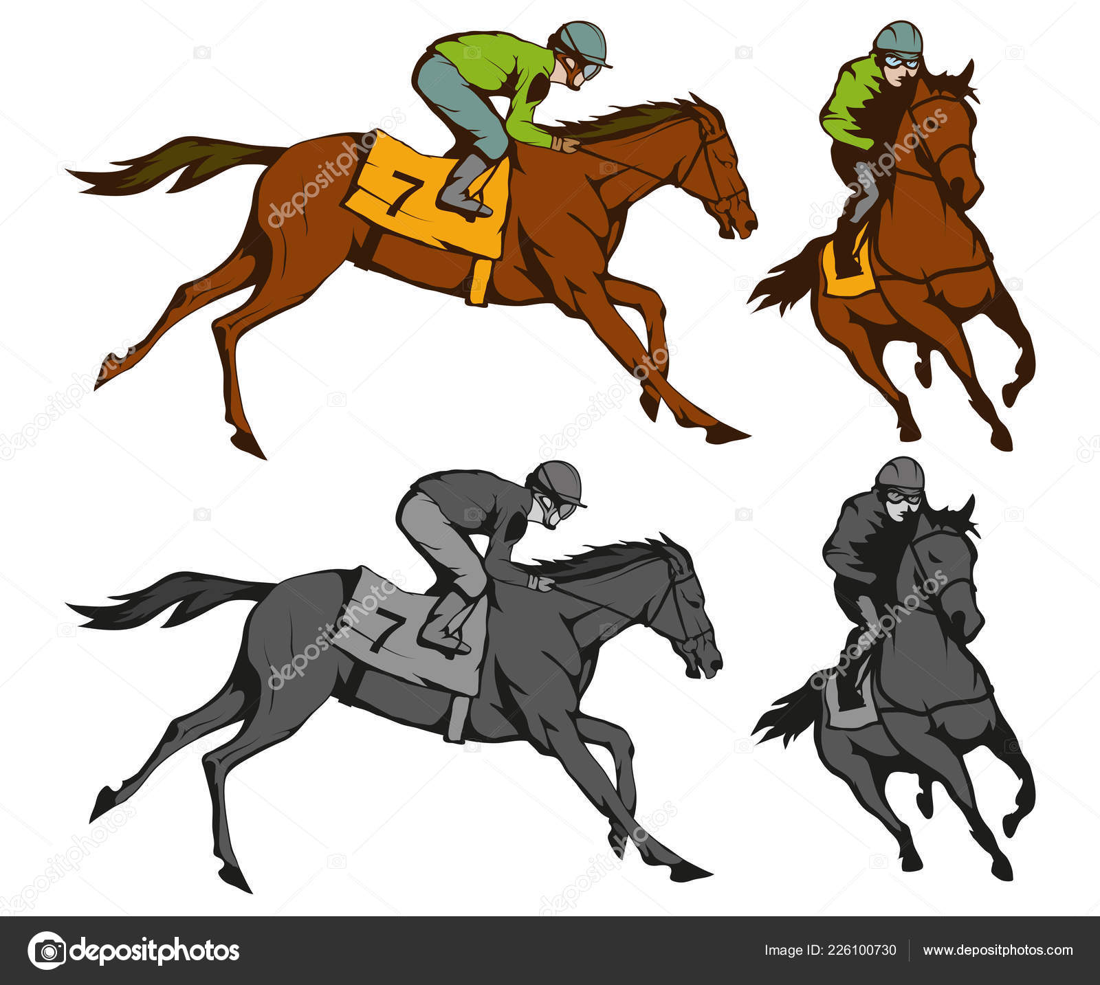 única linha contínua desenho jovem jóquei a cavalo. cavalo de corrida com  jóquei. campeão. passeios a cavalo. esporte equestre. jóquei montando cavalo  pulando. uma linha desenhar ilustração em vetor design gráfico 23657493