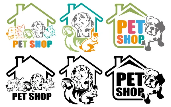 Logotipo Animal Estimação Com Animais Gráfico Vetorial Para Projetar — Vetor de Stock