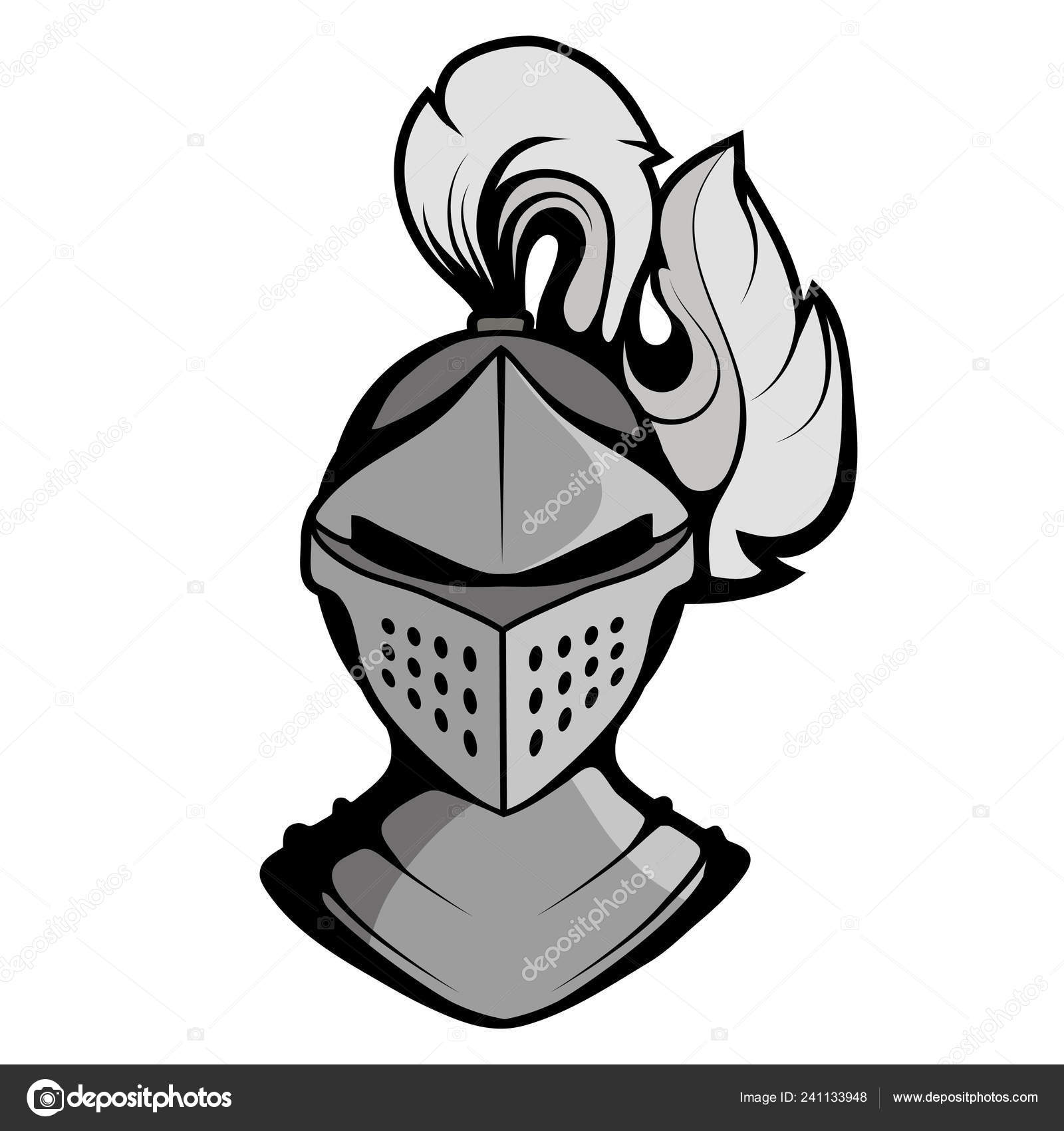 Knight Warrior Logo Vector Graphics Design Stock Vector