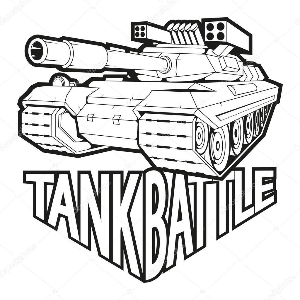 battle tank logo, vector graphics to design