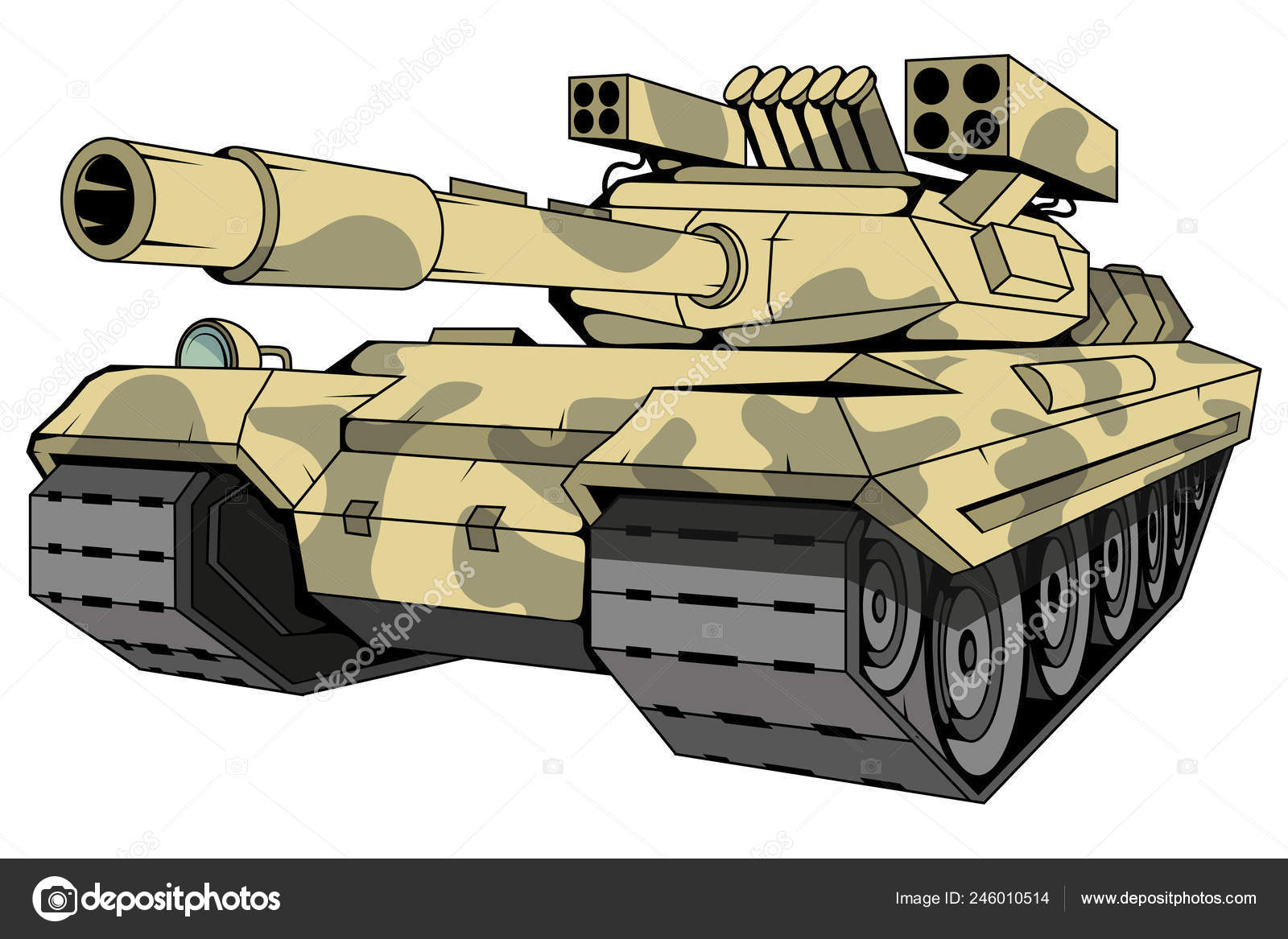 Dibujos animados de tanques militares imágenes de stock de arte vectorial |  Depositphotos