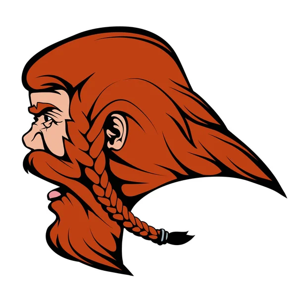 Viking Warrior Geschikt Als Logo Team Mascotte Viking Logo Vector — Stockvector