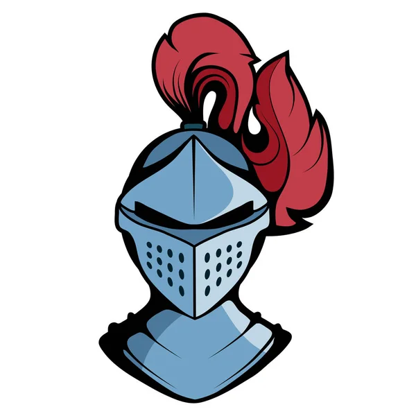 Knight Warrior Bestrijding Helm Geschikt Als Logo Team Mascotte Ridder — Stockvector