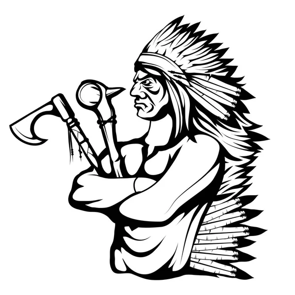 Indian chief set, vector graphic to design Stock Vector Image by ...