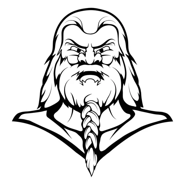Viking Mascot Graphic Cabeza Vikinga Adecuada Como Logotipo Para Mascota — Vector de stock