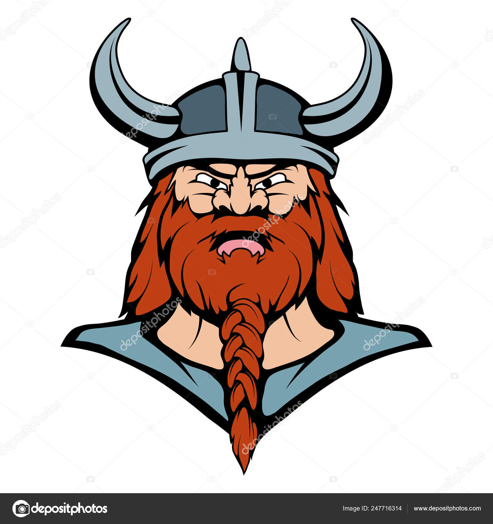 Viking maskot Grafisk, viking hoved egnet som logo for team maskot, viking  kriger i kamp hjelm, vektor grafik til at designe Stockvektor af  ©korniakovstock@gmail.com 247716314, image size:1600x1700