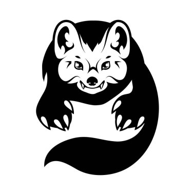 Sable logo tasarım daire, vektör grafik tasarım