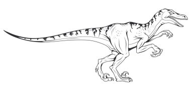 VelociRaptor vektör dinozor, vektör grafik tasarım