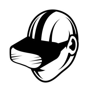 Logo veya amblem için sanal gerçeklik. Vektör grafik tasarım