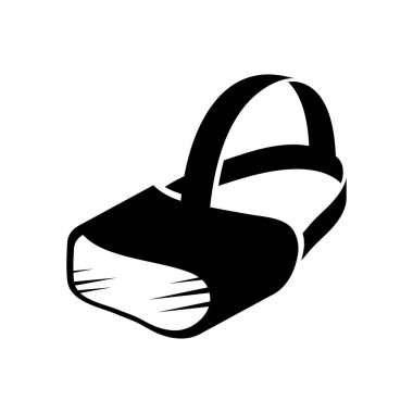 Logo veya amblem için sanal gerçeklik. Vektör grafik tasarım