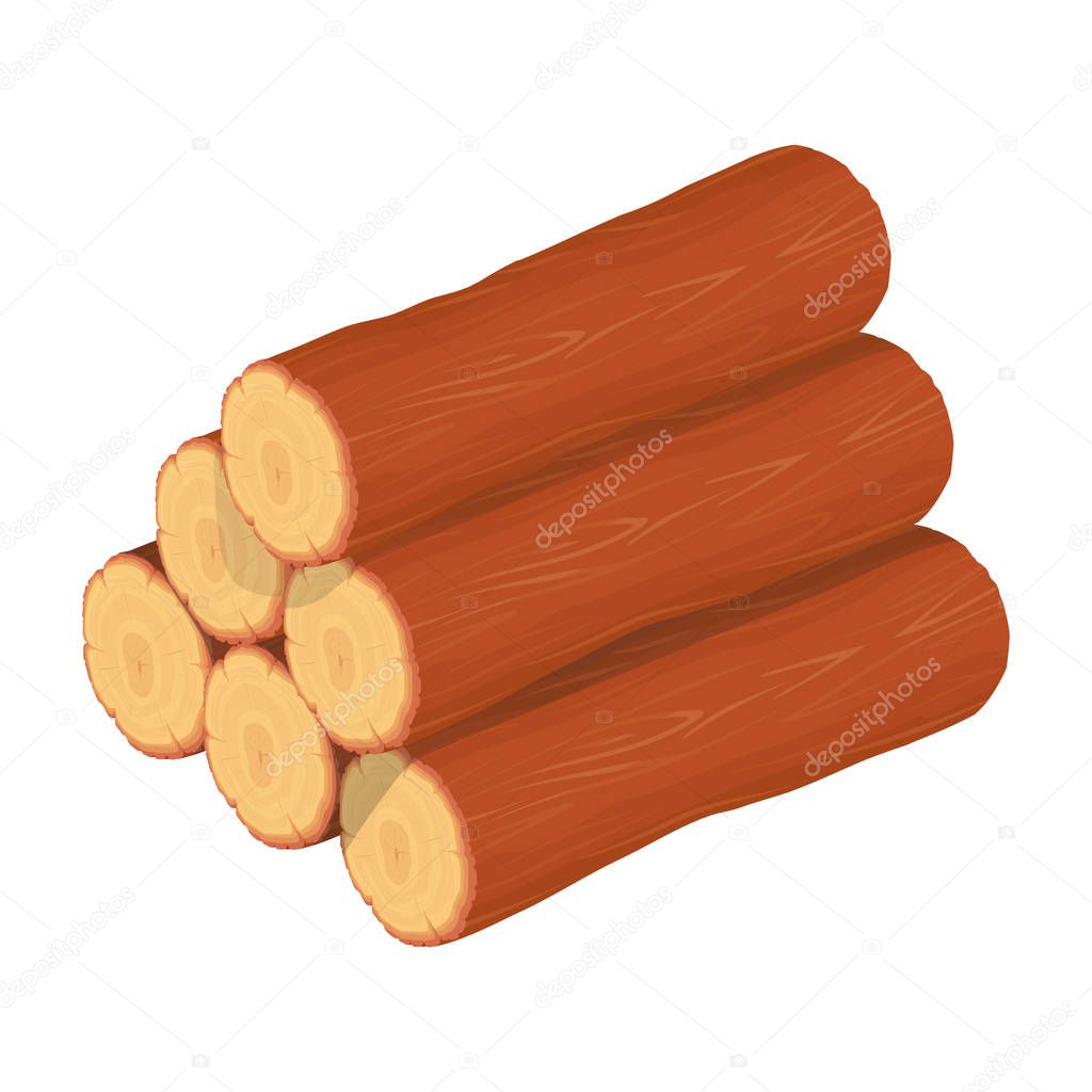 Wood Logs and Trunks. Forestry. Firewood Logs. Tree Wood Trunk. Wood. Firewood. Firewood for Sale. Vector graphics to design.