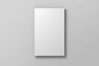 Kitap kapağı yukarı sahte boş 3d çizimi.