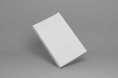 Yumuşak kapak 3d render kitap mockup.