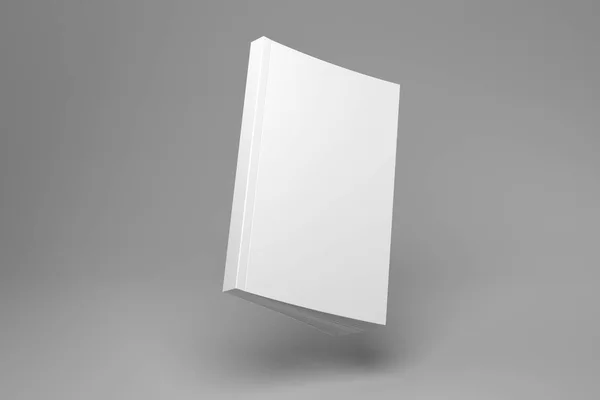 Boş yumuşak kapak kitap sahte omurga ile uçan.